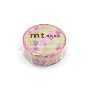 MT Deco Washi Tape Checkers Stripe Pink, MT Tape, Washi Tape, mt-deco-washi-tape-checkers-stripe-pink, mt2020ss, Red, Cityluxe