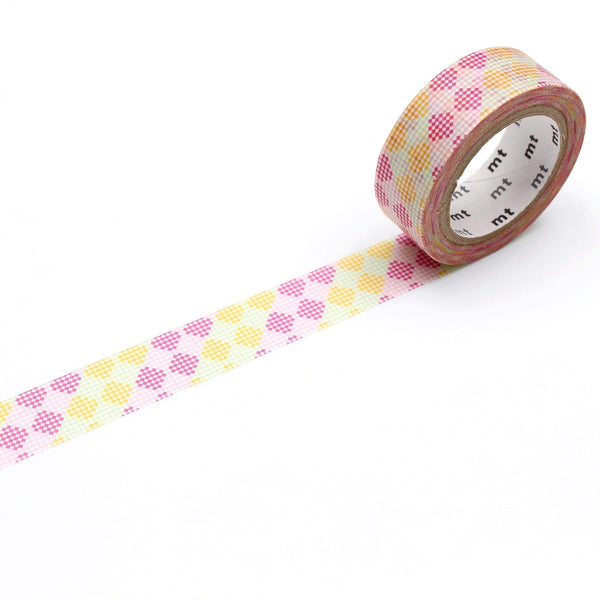 Load image into Gallery viewer, MT Deco Washi Tape Checkers Stripe Pink, MT Tape, Washi Tape, mt-deco-washi-tape-checkers-stripe-pink, mt2020ss, Red, Cityluxe
