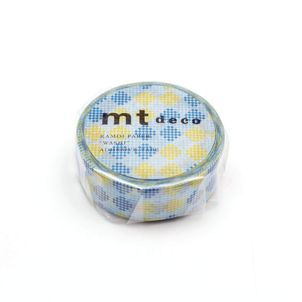 Load image into Gallery viewer, MT Deco Washi Tape Checkers Stripe Blue, MT Tape, Washi Tape, mt-deco-washi-tape-checkers-stripe-blue, mt2020ss, Cityluxe

