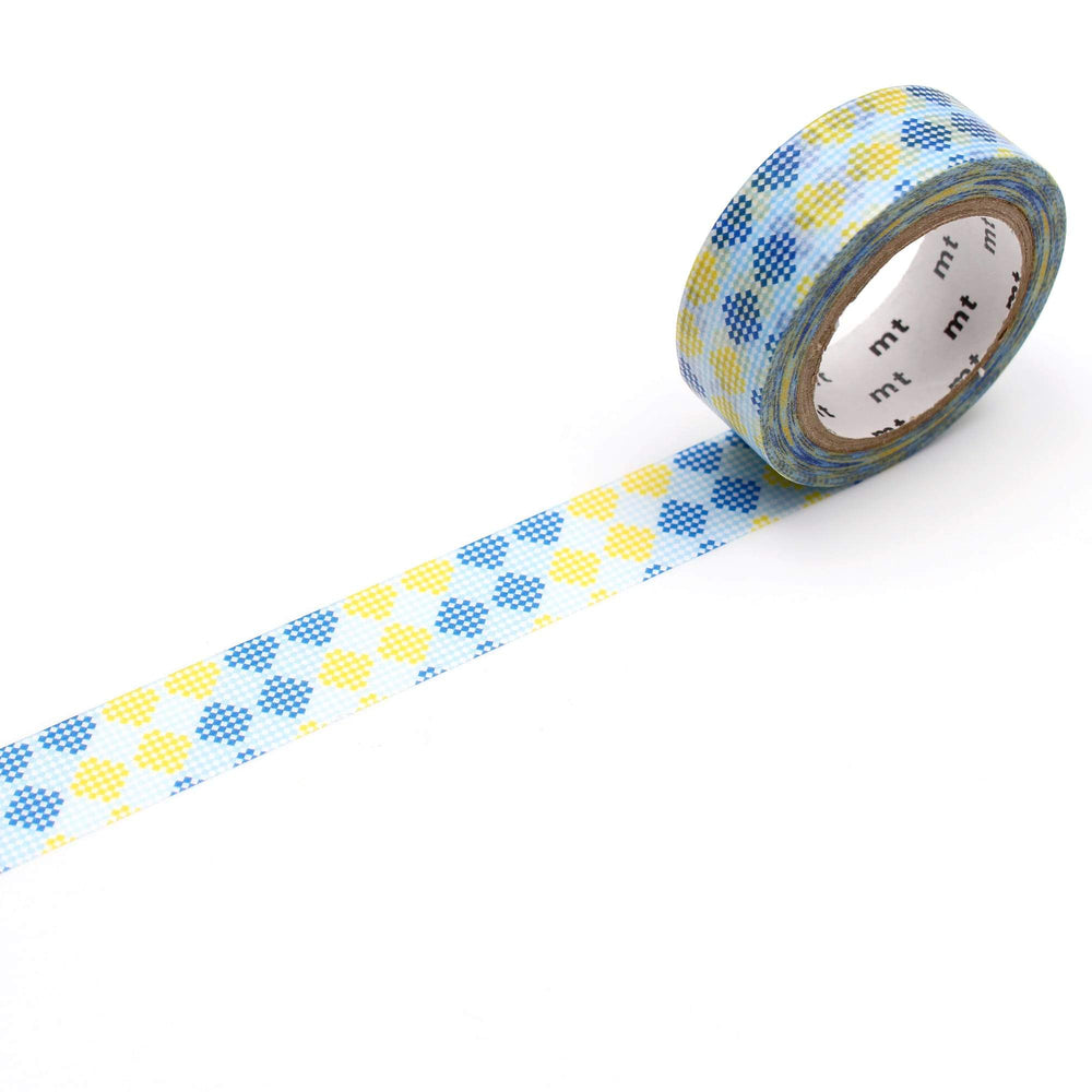 MT Deco Washi Tape Checkers Stripe Blue, MT Tape, Washi Tape, mt-deco-washi-tape-checkers-stripe-blue, mt2020ss, Cityluxe