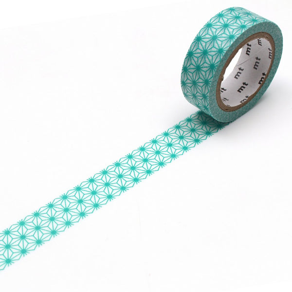 Load image into Gallery viewer, MT Deco Washi Tape Asanoha Hisui, MT Tape, Washi Tape, mt-deco-washi-tape-asanoha-hisui, mt2020aw, Cityluxe
