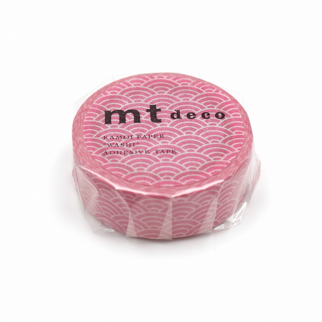 MT Deco Washi Tape Seigaihamon Momo, MT Tape, Washi Tape, mt-deco-washi-tape-seigaihamon-momo, mt2020aw, Red, Cityluxe