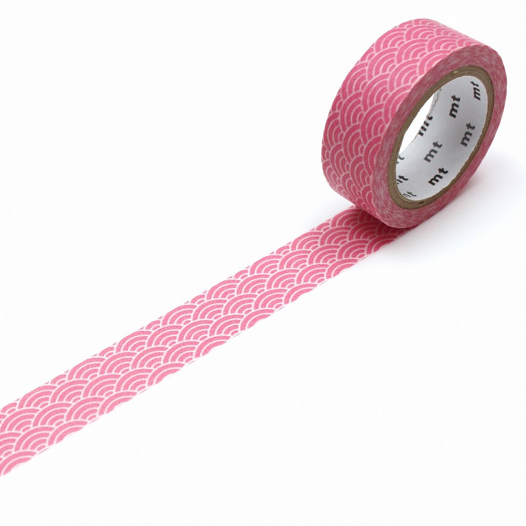 MT Deco Washi Tape Seigaihamon Momo, MT Tape, Washi Tape, mt-deco-washi-tape-seigaihamon-momo, mt2020aw, Red, Cityluxe
