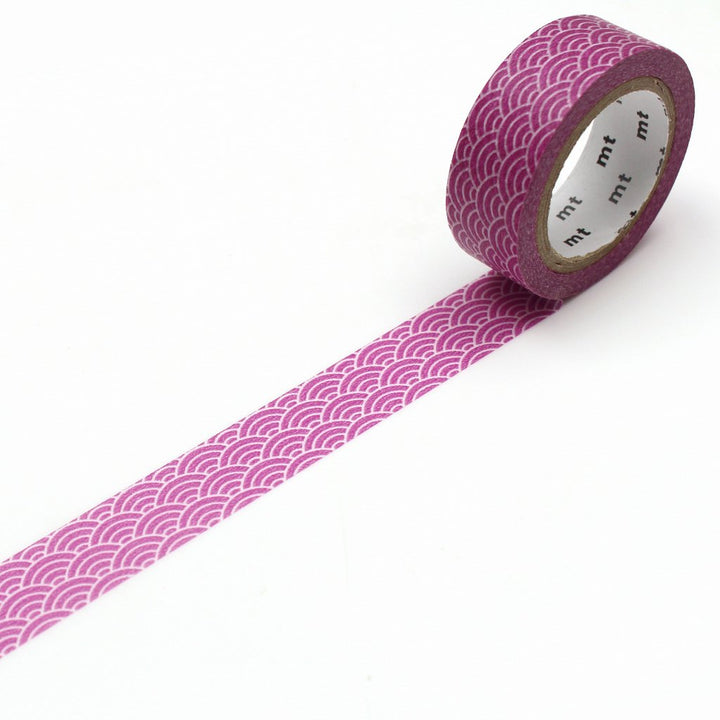 MT Deco Washi Tape Seigaihamon Wakamurasaki, MT Tape, Washi Tape, mt-deco-washi-tape-seigaihamon-wakamurasaki, mt2020aw, Red, Cityluxe