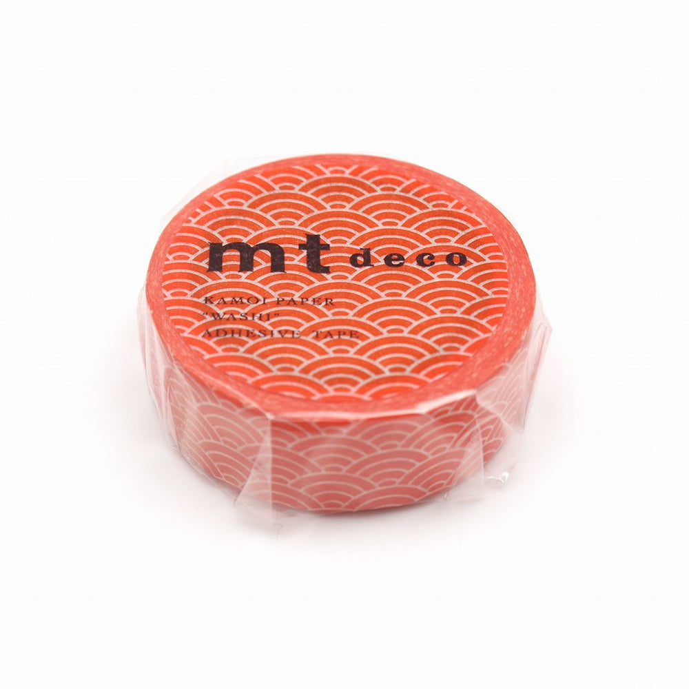 MT Deco Washi Tape Seigaihamon Akadaidai, MT Tape, Washi Tape, mt-deco-washi-tape-seigaihamon-akadaidai, mt2020aw, Red, Cityluxe