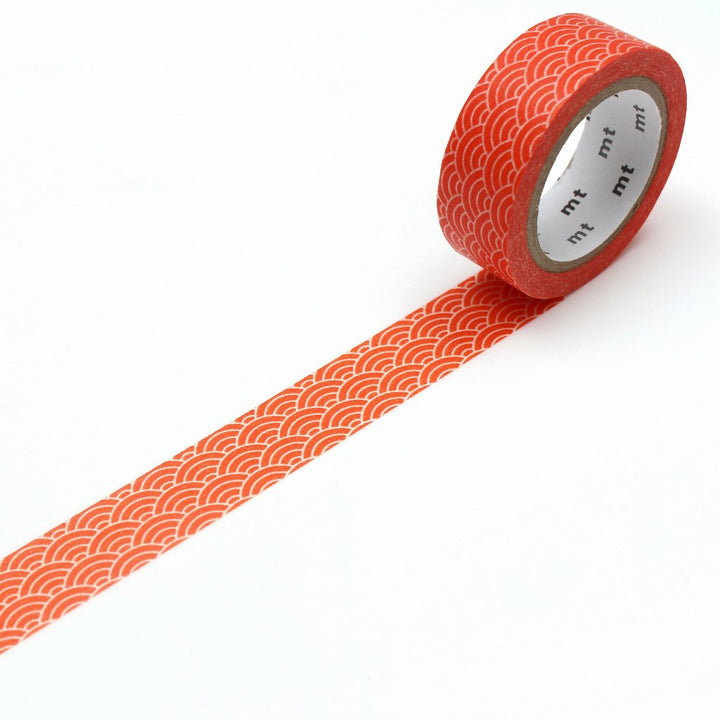 MT Deco Washi Tape Seigaihamon Akadaidai, MT Tape, Washi Tape, mt-deco-washi-tape-seigaihamon-akadaidai, mt2020aw, Red, Cityluxe
