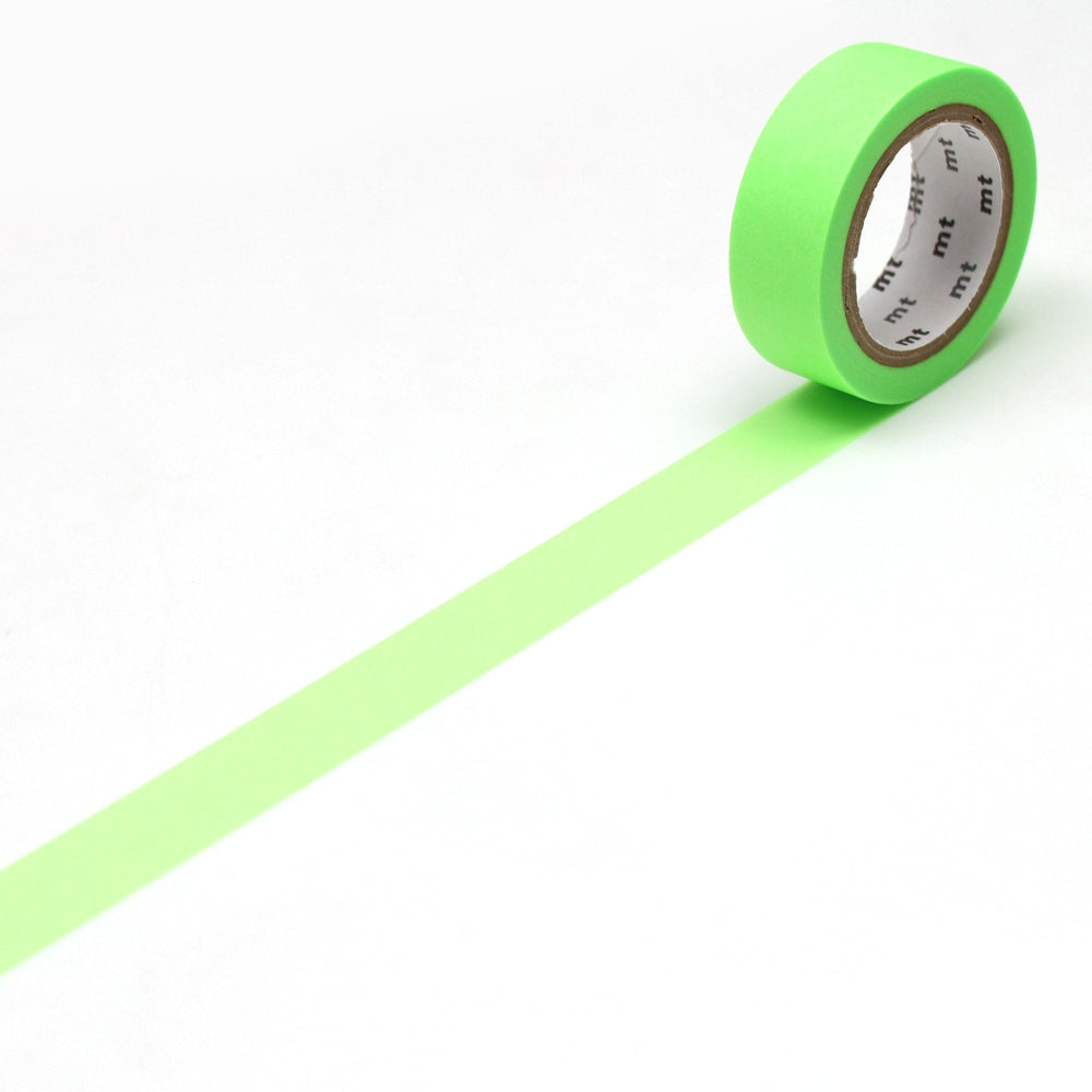 MT Basic Washi Tape Shocking Green 7m, MT Tape, Washi Tape, mt-basic-washi-tape-shocking-green-7m, 7m, Green, Cityluxe
