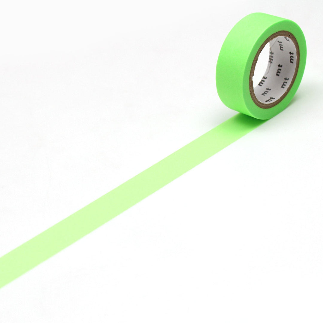 MT Basic Washi Tape Shocking Green 7m, MT Tape, Washi Tape, mt-basic-washi-tape-shocking-green-7m, 7m, Green, Cityluxe