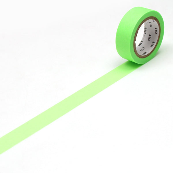 Load image into Gallery viewer, MT Basic Washi Tape Shocking Green 7m, MT Tape, Washi Tape, mt-basic-washi-tape-shocking-green-7m, 7m, Green, Cityluxe
