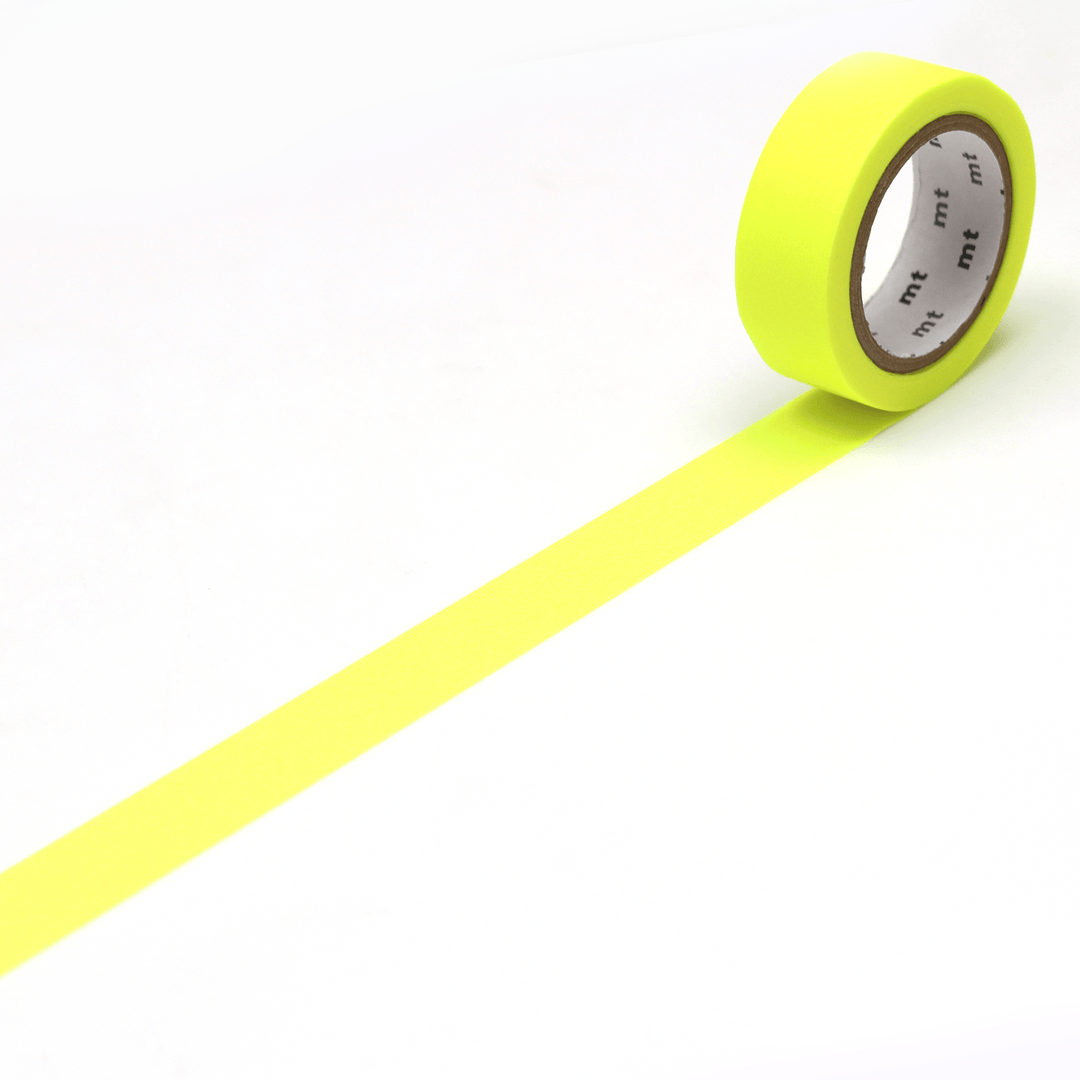 MT Basic Washi Tape Shocking Yellow 7m, MT Tape, Washi Tape, mt-basic-washi-tape-shocking-yellow-7m, 7m, Yellow, Cityluxe