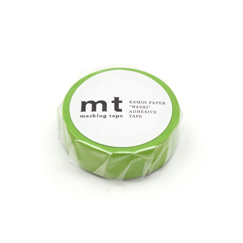 MT Basic Washi Tape Matte Yellowgreen — pattern detail