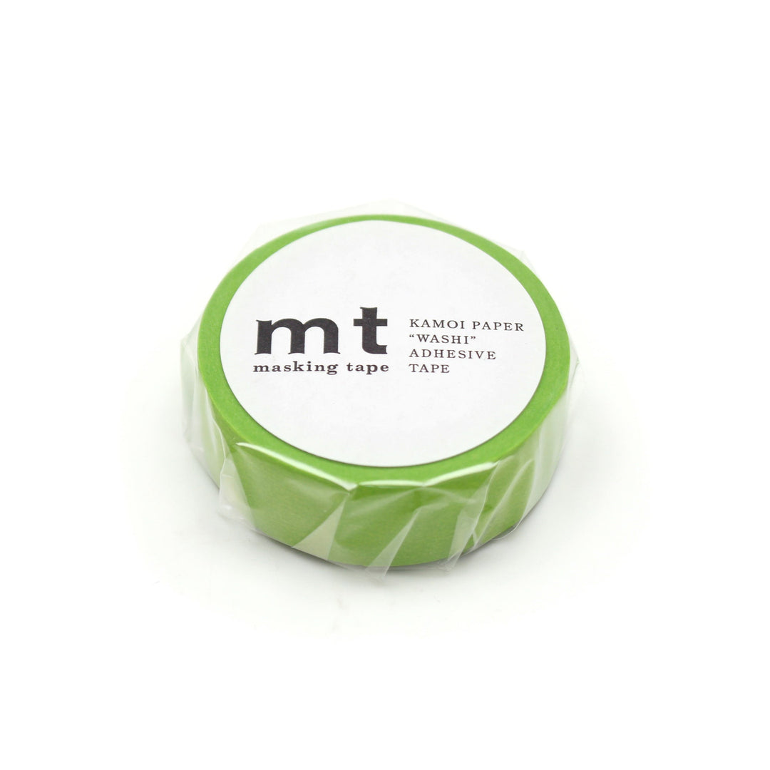 MT Basic Washi Tape Matte Yellowgreen — pattern detail