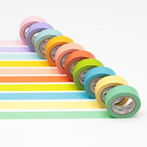 MT 10 Colours Washi Tape Set Light (7m), MT Tape, Washi Tape, mt-10-colours-washi-tape-set-light-7m, 7m, Cityluxe
