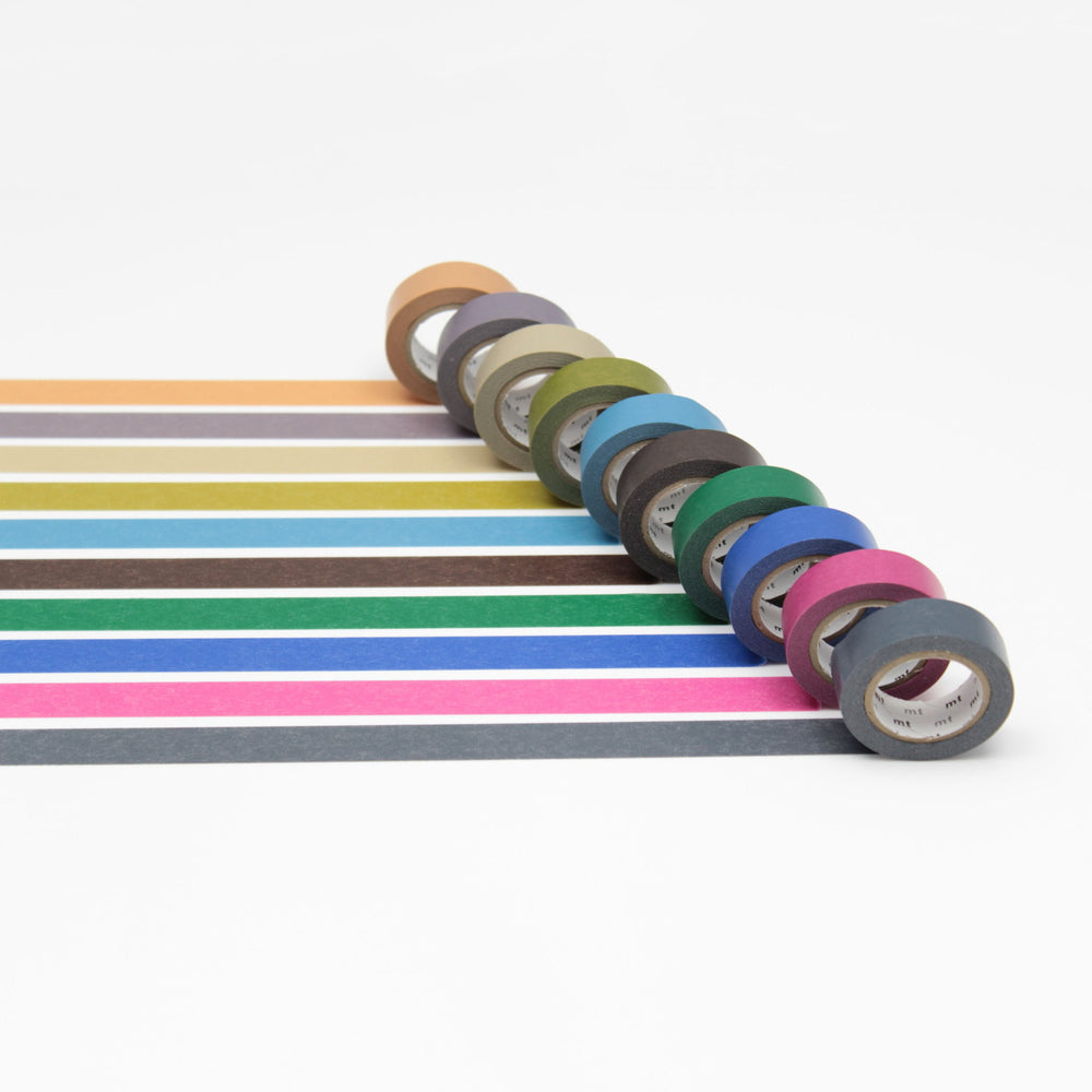 MT 10 Colours Washi Tape Set Dark (7m), MT Tape, Washi Tape, mt-10-colours-washi-tape-set-dark-7m, 7m, Cityluxe