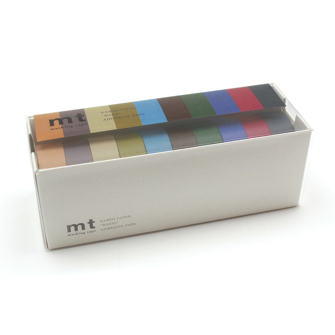 MT 10 Colours Washi Tape Set Dark (7m), MT Tape, Washi Tape, mt-10-colours-washi-tape-set-dark-7m, 7m, Cityluxe