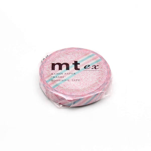 MT EX Washi Tape Pink Flower Stripe, MT Tape, Washi Tape, mt-ex-washi-tape-pink-flower-stripe, mt2020ss, Red, Cityluxe