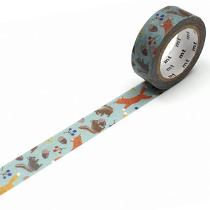 MT EX Washi Tape Embroidery Fox And Squirrel, MT Tape, Washi Tape, mt-ex-washi-tape-embroidery-fox-and-squirrel, mt2020aw, Cityluxe