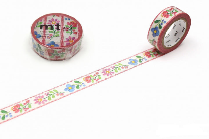 MT EX Washi Tape Embroidery — MT Tape washi tape — decorative Japanese paper tape for journaling and craft, at Cityluxe Singapore