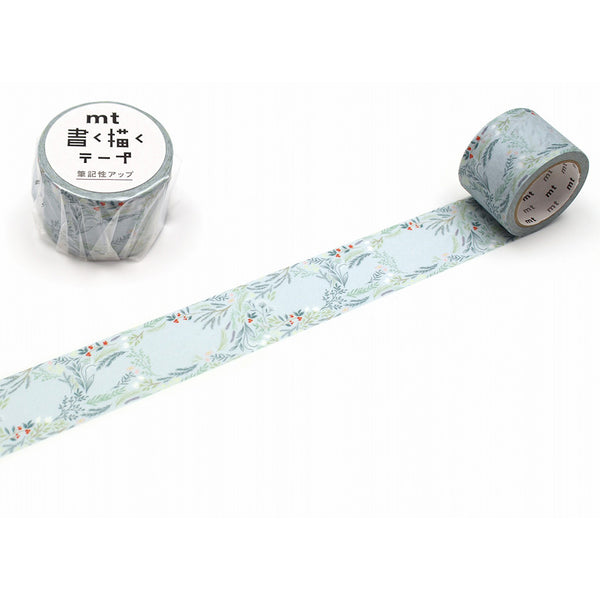 MT KakuKaku Write And Draw Washi Tape - Plants — roll front