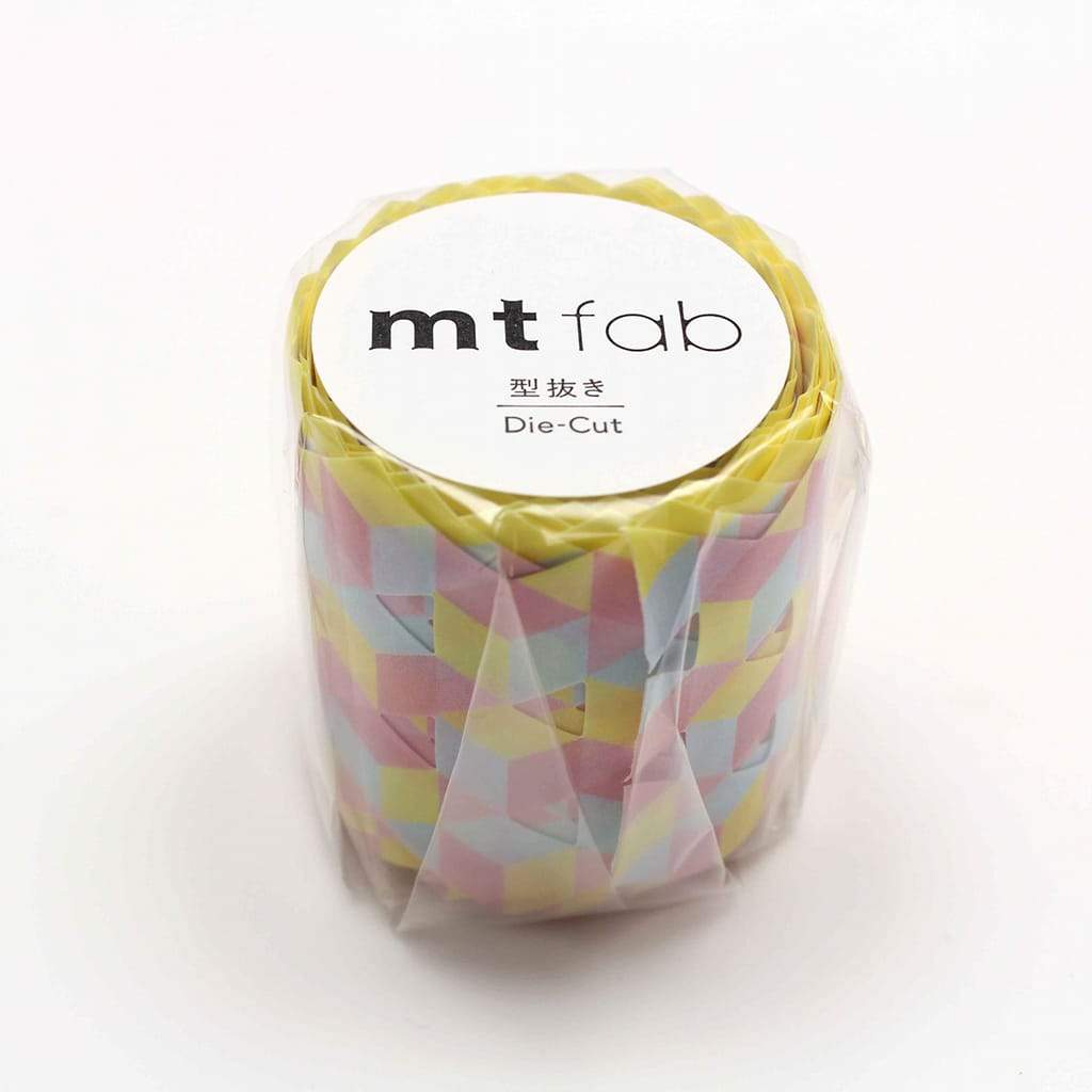 MT Fab Washi Tape Cube Pattern, MT Tape, Washi Tape, mt-fab-washi-tape-cube-pattern, die-cut, mt2020summer, Red, Cityluxe