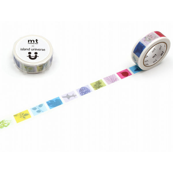 Load image into Gallery viewer, MT x Island Universe Washi Tape Flags Leaf L
