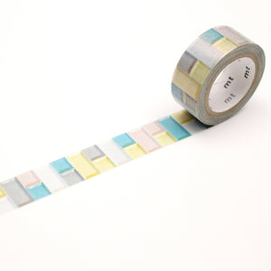 MT Fab Washi Tape Tile Pastel, MT Tape, Washi Tape, mt-fab-pearl-tape-tile-pastel, mt, MT2019SS, washi tape, Cityluxe