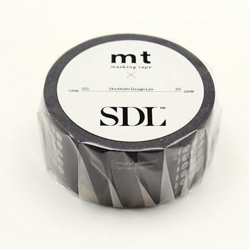 Load image into Gallery viewer, MT x SDL Washi Tape Grattis, MT Tape, Washi Tape, mt-x-sdl-grattis-washi-tape, dc, For Crafters, Monochrome, MTEX, Qty, washi tape, Cityluxe
