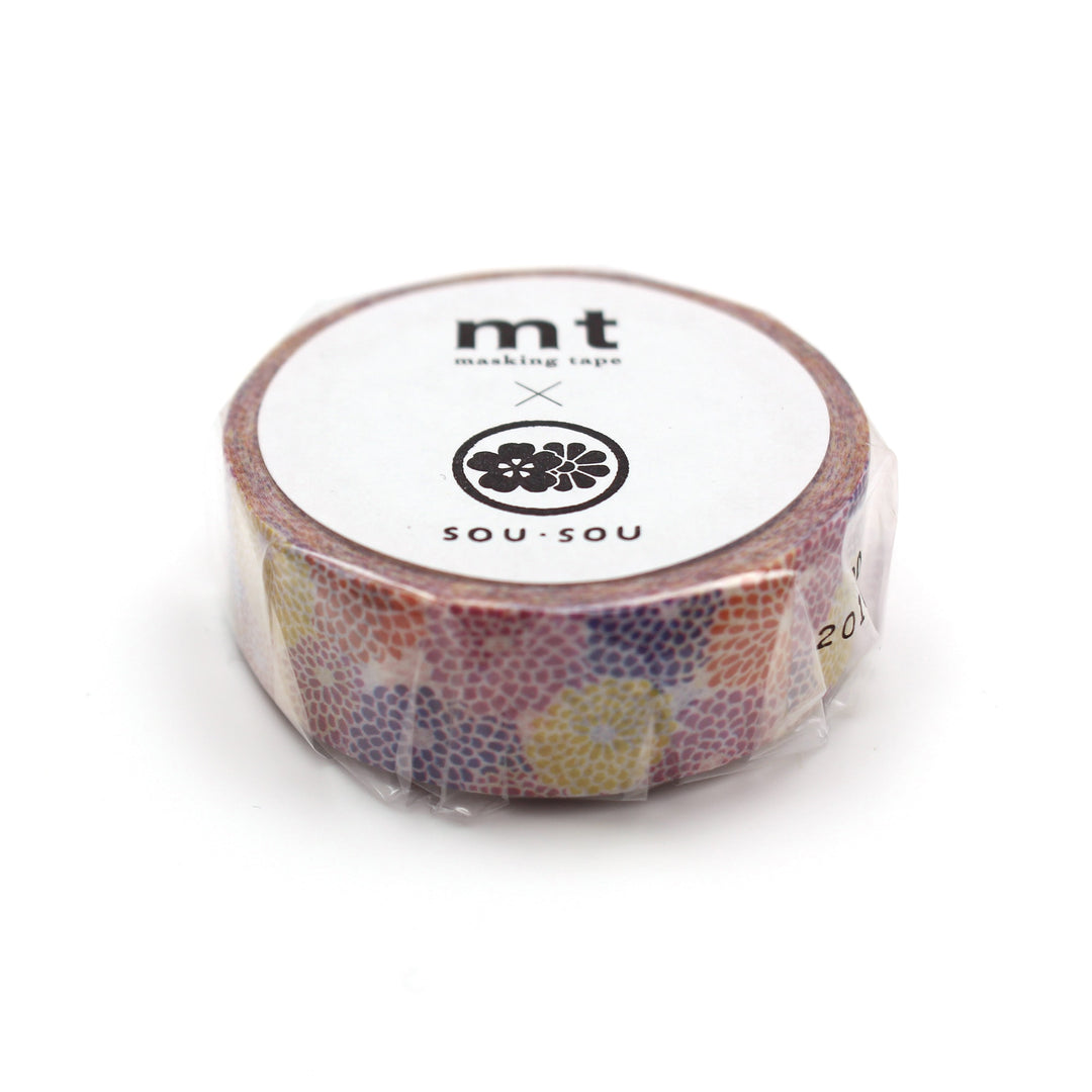 MT x SOU・SOU Washi Tape Kiku Zukushi — applied on surface