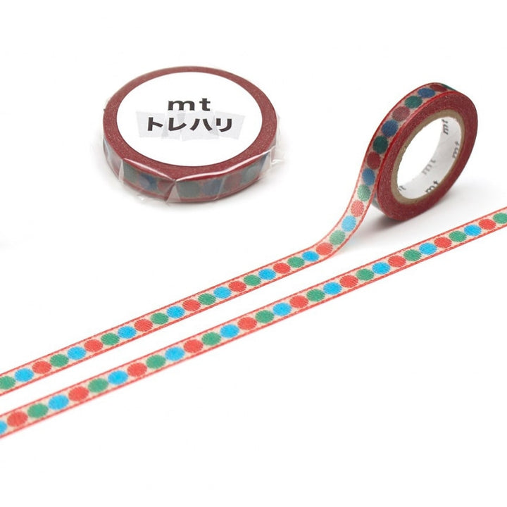 MT Trehari Washi Tape Tyrolean Dot (Fab Tracing Paper) — roll front