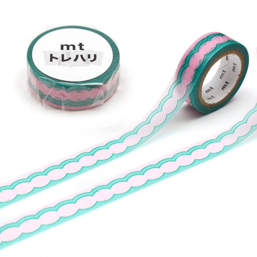 MT Trehari Washi Tape Linked Oval (Fab Tracing Paper) — roll front