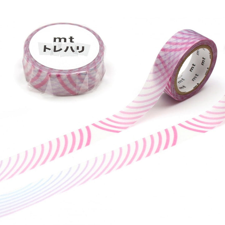 MT Trehari Washi Tape Wave Pattern Moire (Fab Tracing Paper) — roll front
