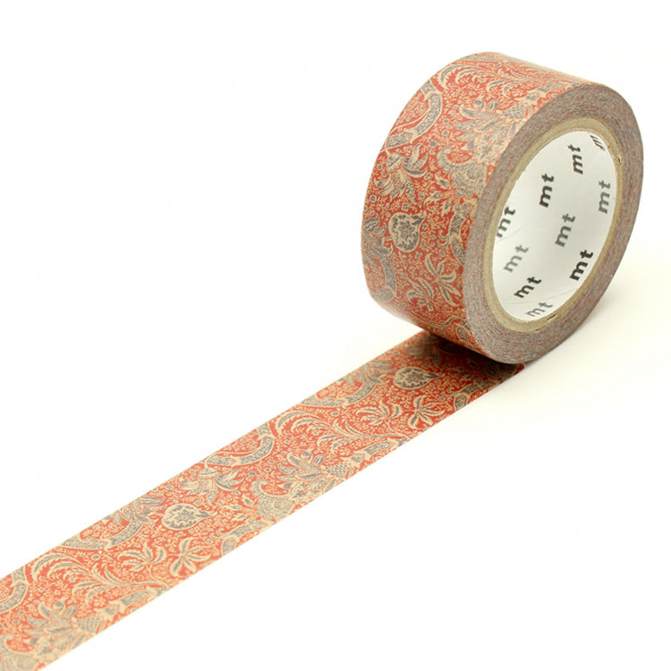 MT x William Morris Washi Tape Indian, MT Tape, Washi Tape, mt-x-william-morris-washi-tape-indian, mt, MT2019SUMMER, Red, washi tape, Cityluxe