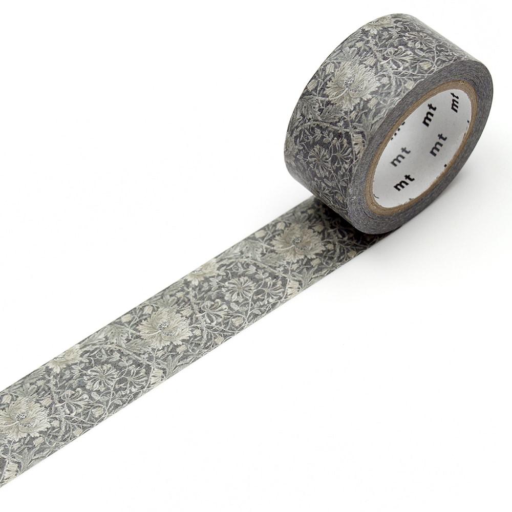 MT x William Morris Washi Tape Pure Honeysuckle &amp; Tullip Black ink, MT Tape, Washi Tape, mt-x-william-morris-washi-tape-pure-honeysuckle-tullip-black-ink, MT 2019 AW, Washi Tape, Cityluxe