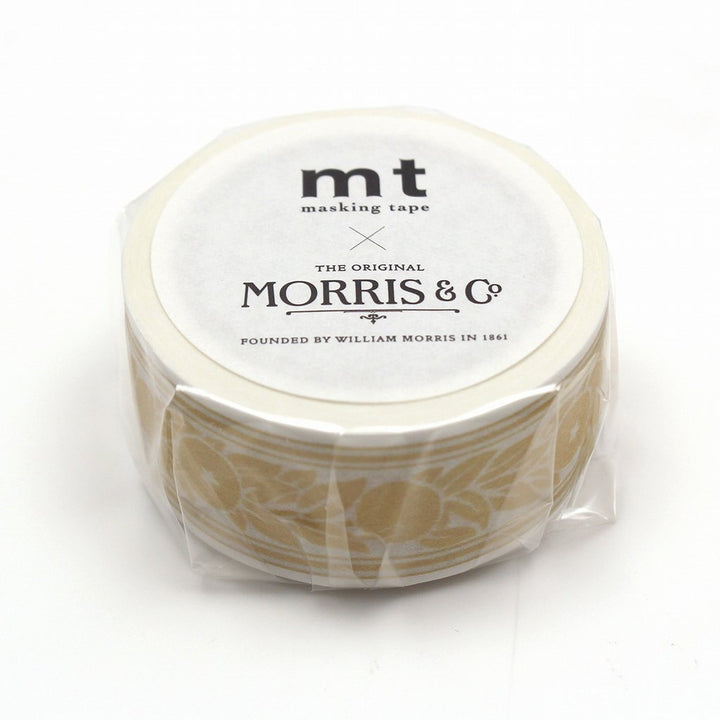 MT x William Morris Washi Tape - Orange Border — applied on surface