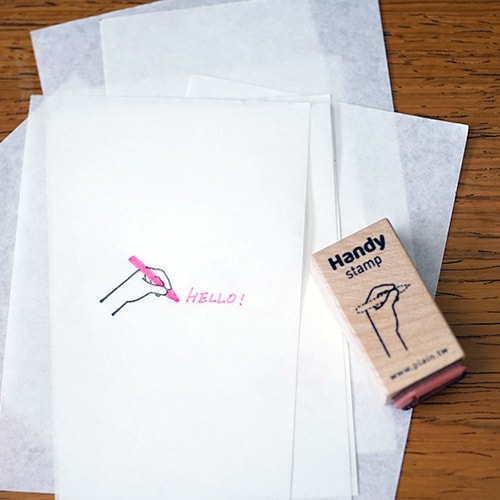 Plain Stationery Handy Stamp - E — in use