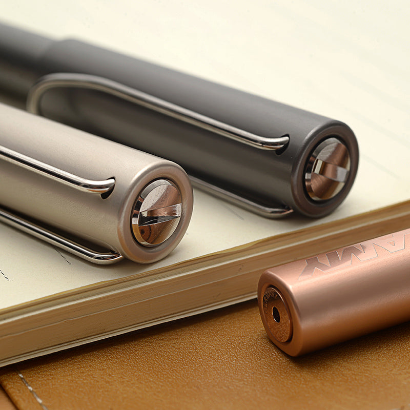 Lamy Lx Rollerball Pen Maroon — flat lay