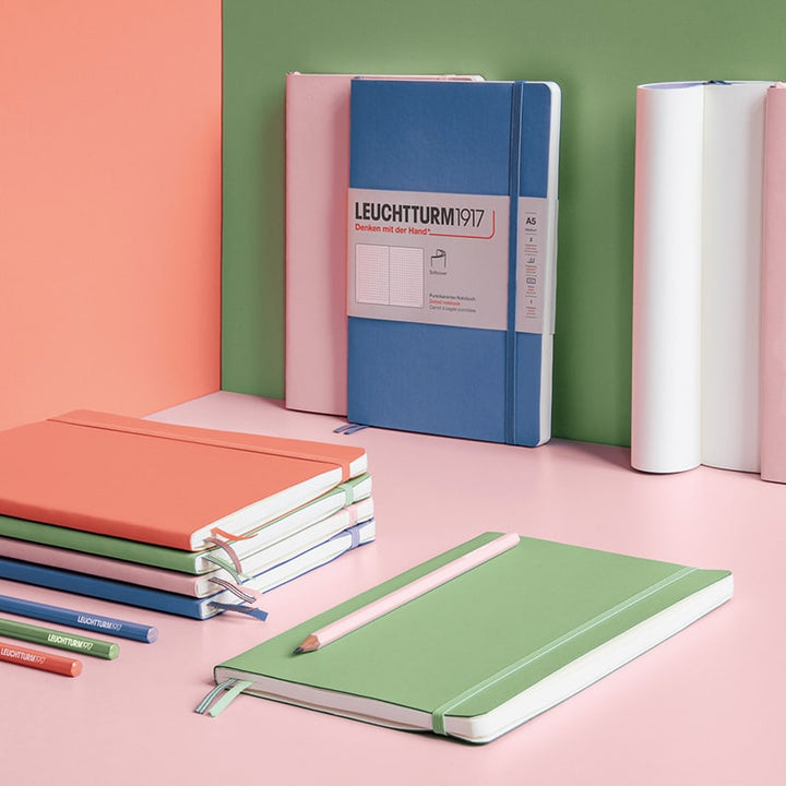 Leuchtturm1917 Hardcover A5 Medium Notebook Powder - Dotted, Leuchtturm1917, Notebook, leuchtturm1917-hardcover-a5-medium-notebook-powder-dotted, Dotted, Muted Colour, Pink, Cityluxe