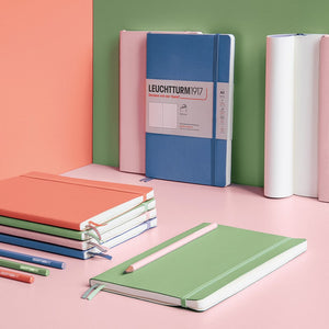 Leuchtturm1917 Hardcover A5 Medium Notebook Powder - Plain, Leuchtturm1917, Notebook, leuchtturm1917-hardcover-a5-medium-notebook-powder-plain, Blank, Muted Colour, Pink, Plain, Cityluxe
