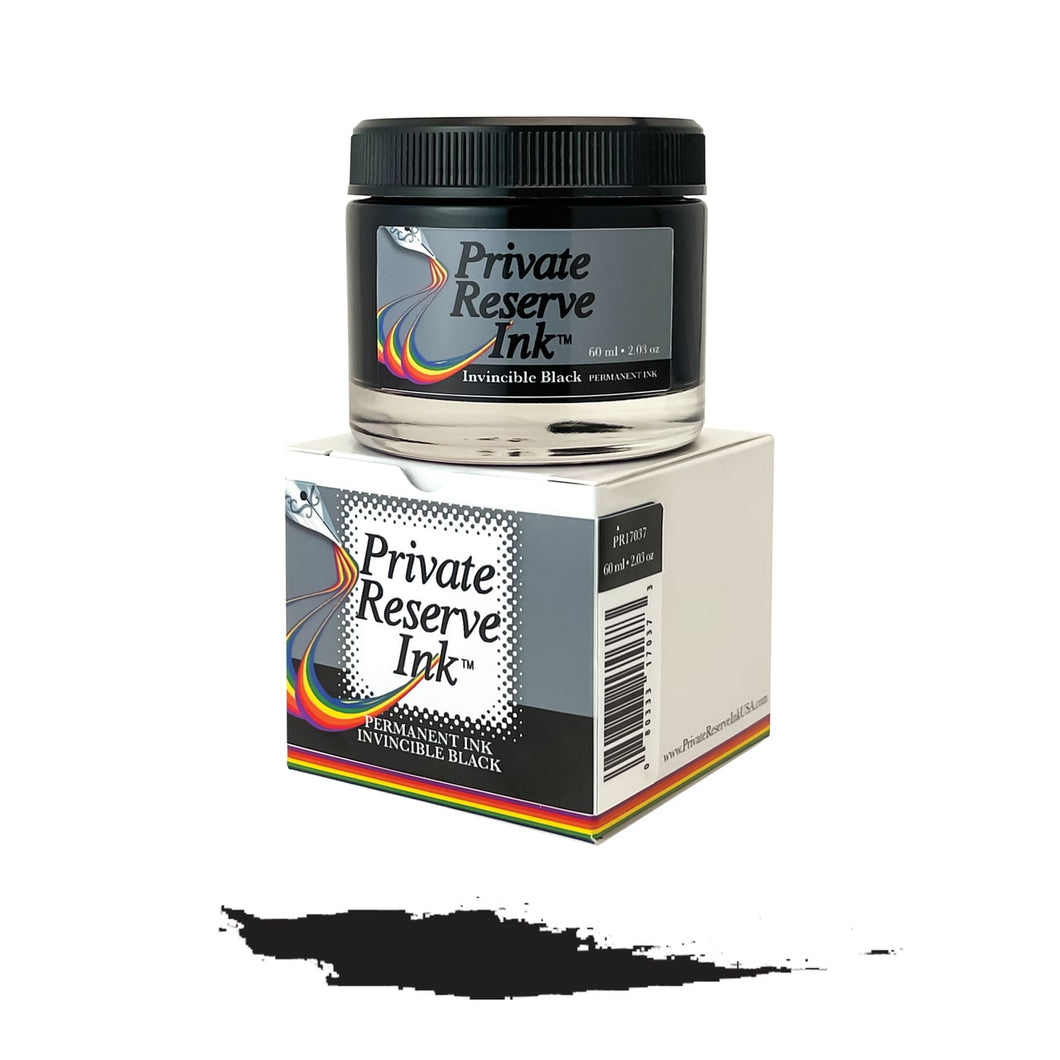 Private Reserve 60ml Ink Bottle Invincible Black, Private Reserve, Ink Bottle, private-reserve-60ml-ink-bottle-invincible-black, Black, Cityluxe