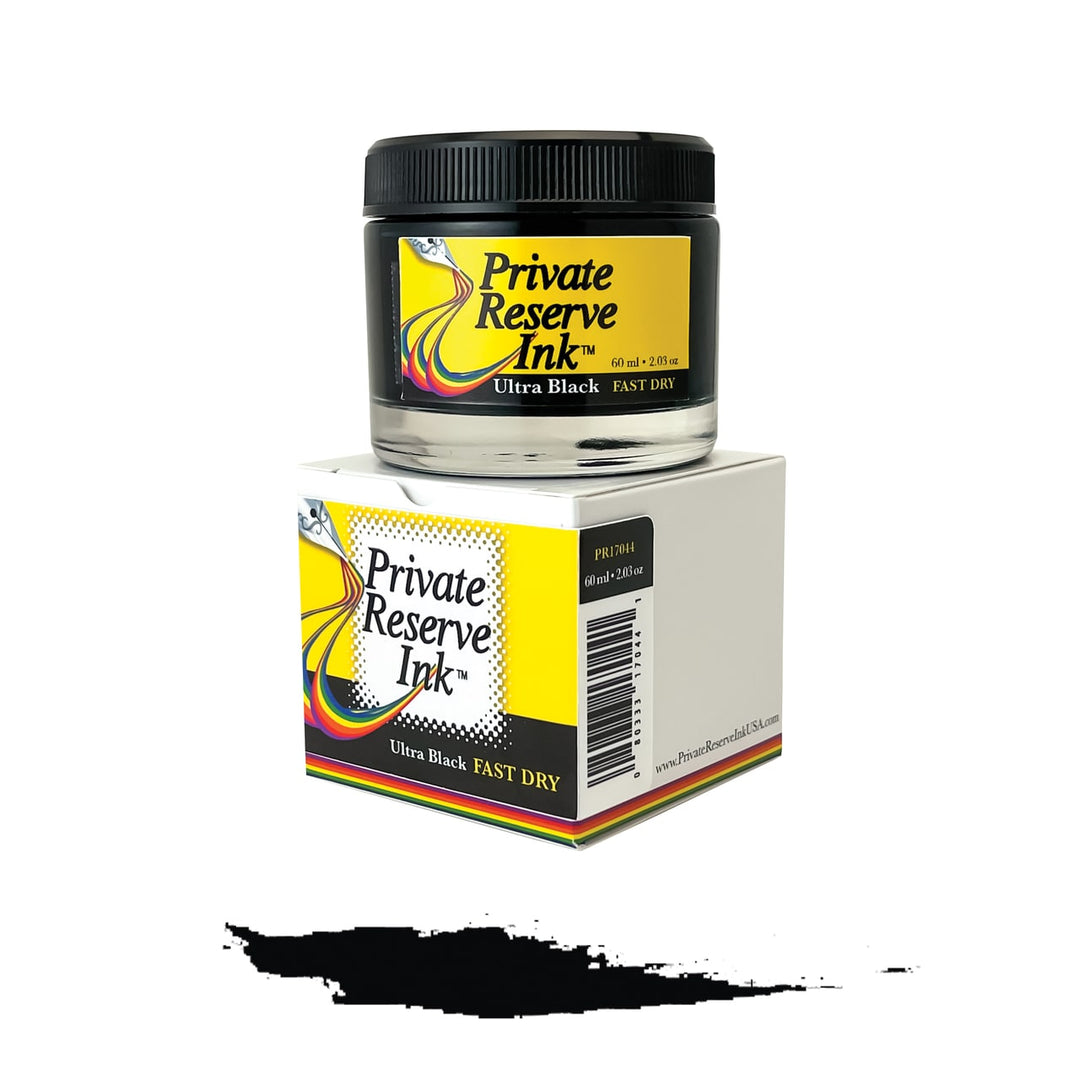 Private Reserve 60ml Ink Bottle Ultra Black, FAST DRY, Private Reserve, Ink Bottle, private-reserve-60ml-ink-bottle-ultra-black-fast-dry, Black, Cityluxe