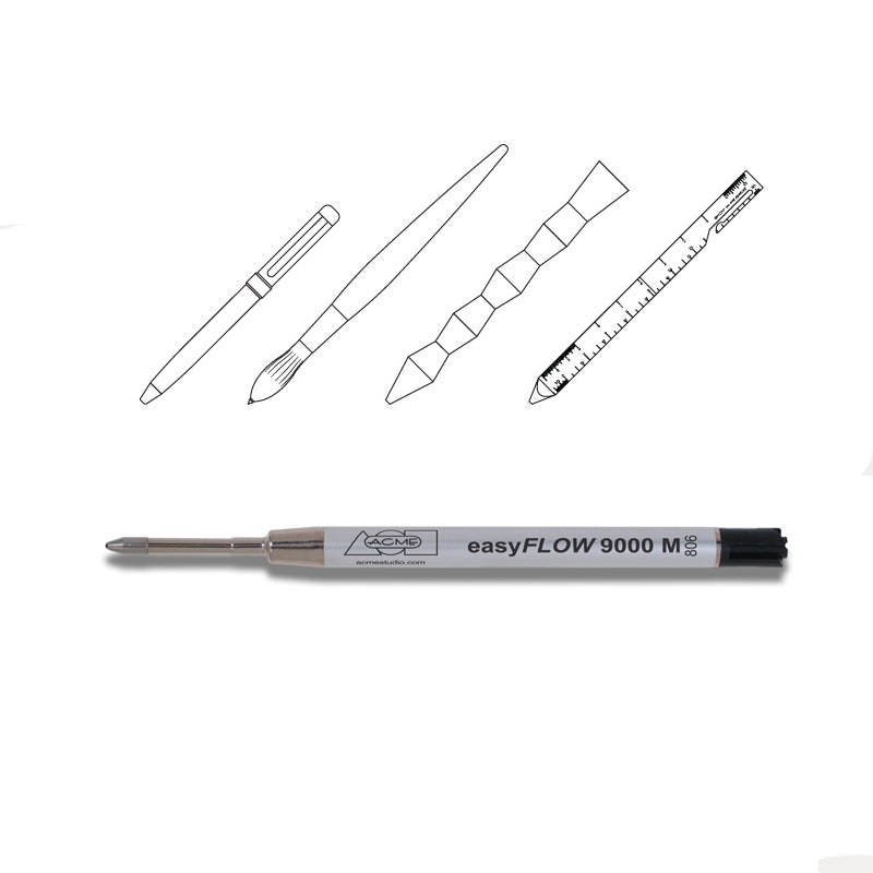 Acme Studio Easy Flow Refill Black, Acme Studio, Ballpoint Pen Refill, acme-studio-easy-flow-refill-black, Ink & Refill, parker style bp refill, Cityluxe