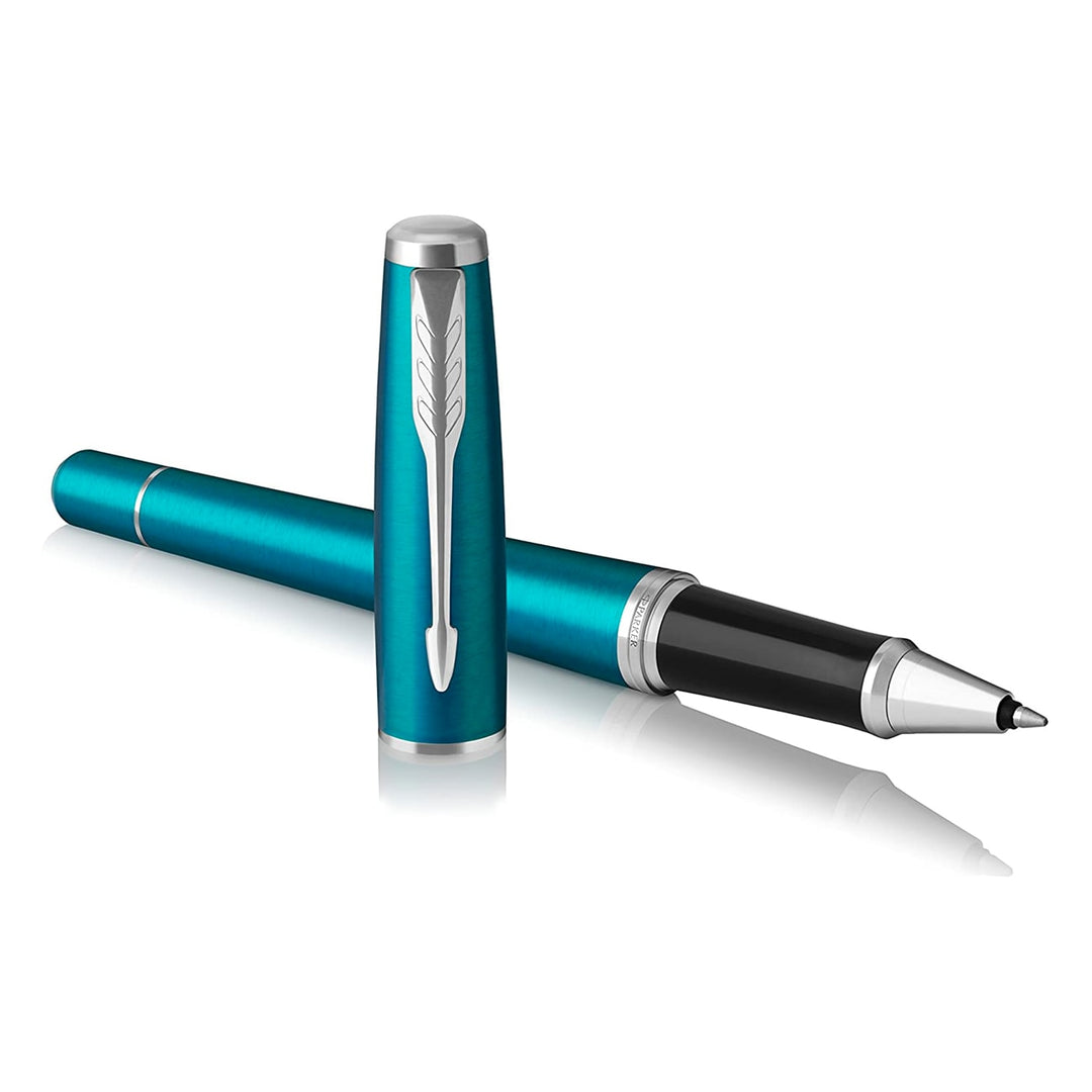 Parker Urban Vibrant Blue Rollerball — writing at an angle