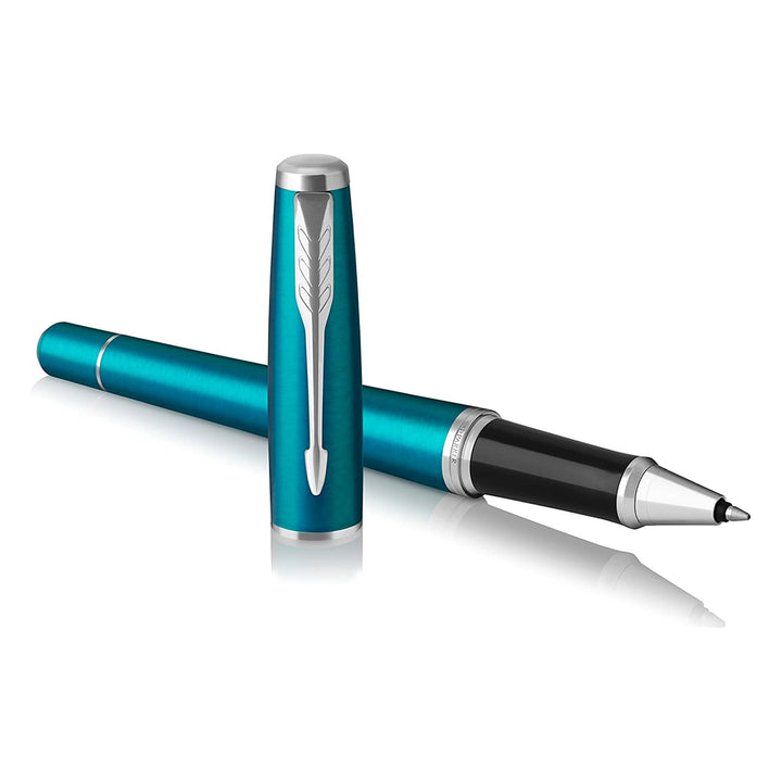 Parker Urban Vibrant Blue Rollerball — writing at an angle