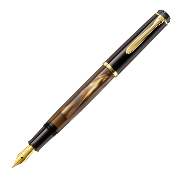 Pelikan Classic M200 Fountain Pen Brown Marble [Pre-Order] — capped