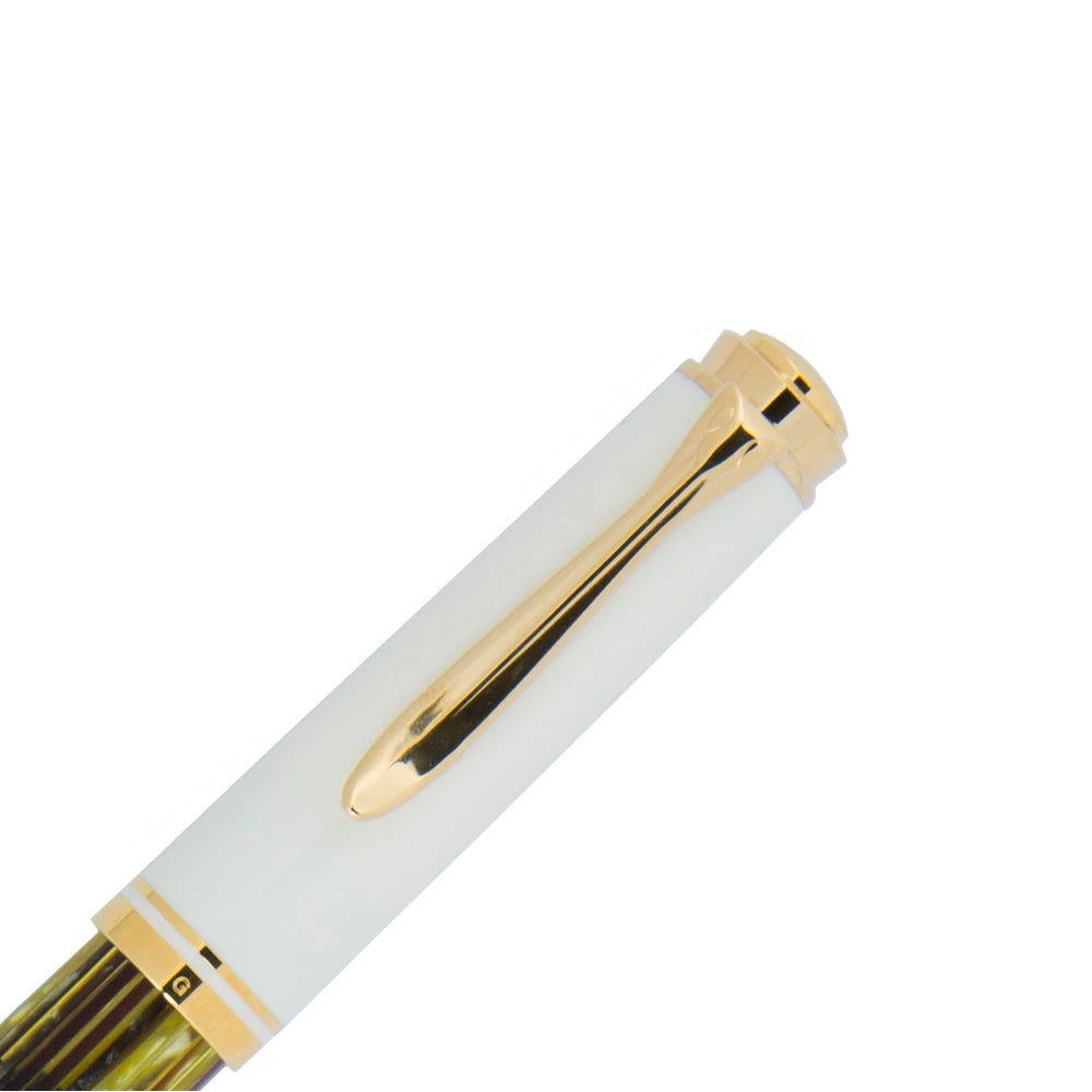 Pelikan Souverän® M400 Fountain Pen Tortoiseshell-White [Pre-Order] — flat lay