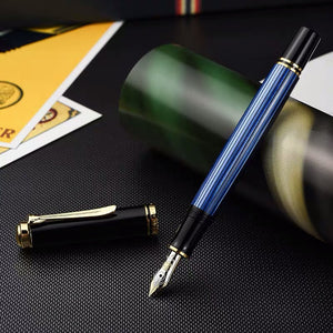 Pelikan Souverän® M400 Fountain Pen Black-Blue, Pelikan, Fountain Pen, pelikan-souveran-m400-fountain-pen-black-blue, Black, Blue, can be engraved, Cityluxe