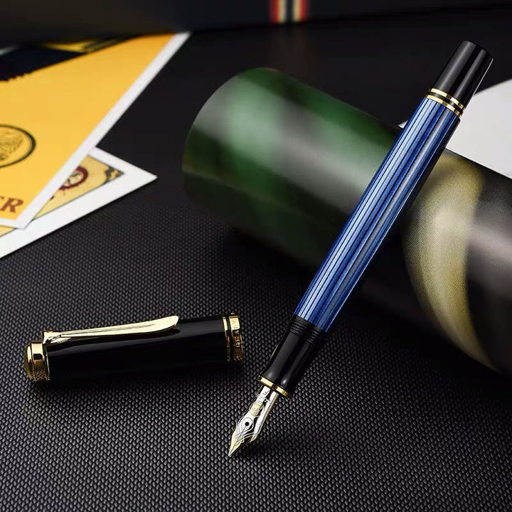 Pelikan Souverän® M600 Fountain Pen Black-Blue, Pelikan, Fountain Pen, pelikan-souveran-m600-fountain-pen-black-blue, Black, Blue, can be engraved, Cityluxe