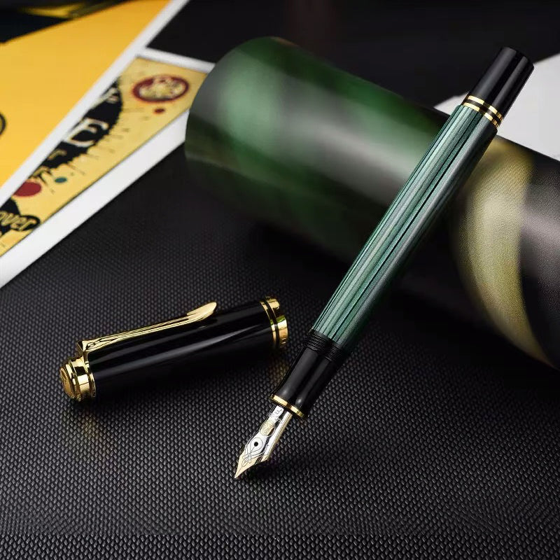Pelikan Souverän® M1000 Fountain Pen Black-Green, Pelikan, Fountain Pen, pelikan-souveran-m1000-fountain-pen-black-green, Black, can be engraved, Green, Cityluxe