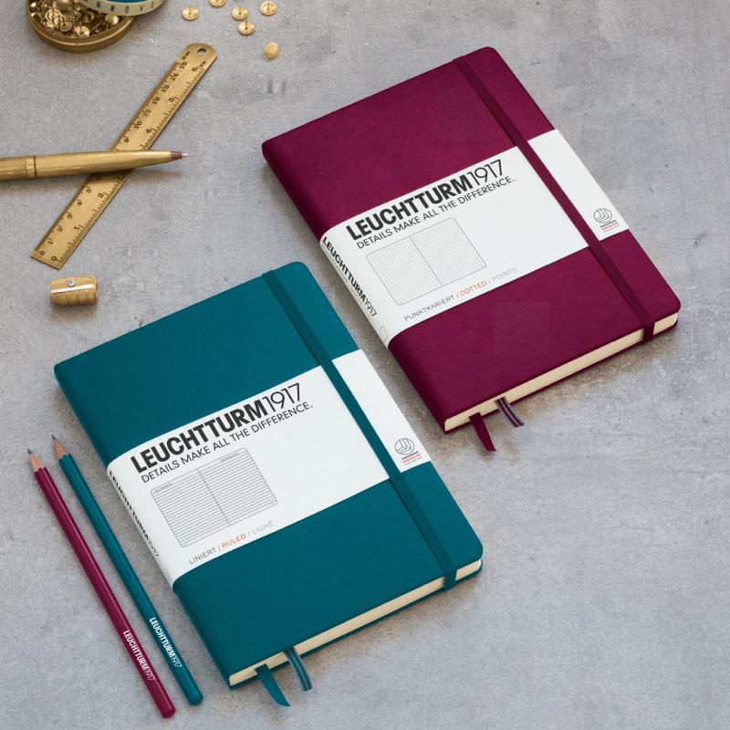 Leuchtturm1917 Hardcover A5 Medium Notebook Pacific Green - Ruled, Leuchtturm1917, Notebook, leuchtturm1917-hardcover-a5-medium-notebook-pacific-green-ruled, Bullet Journalist, Green, Leuchtturm1917, lt2019new, notebook emboss, Ruled, Cityluxe