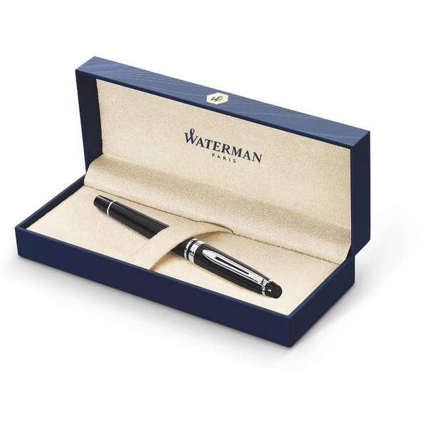 将图片加载到图库查看器，Waterman Expert3 Laque Black CT Rollerball Pen, Waterman, Rollerball Pen, waterman-expert3-laque-black-ct-rollerball-pen, Black, can be engraved, Cityluxe
